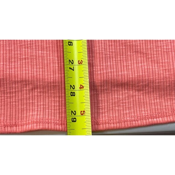 Old Navy Coral Sleeveless Ribbed Tank Top 3X Polyester & Rayon Blend - Picture 6 of 8